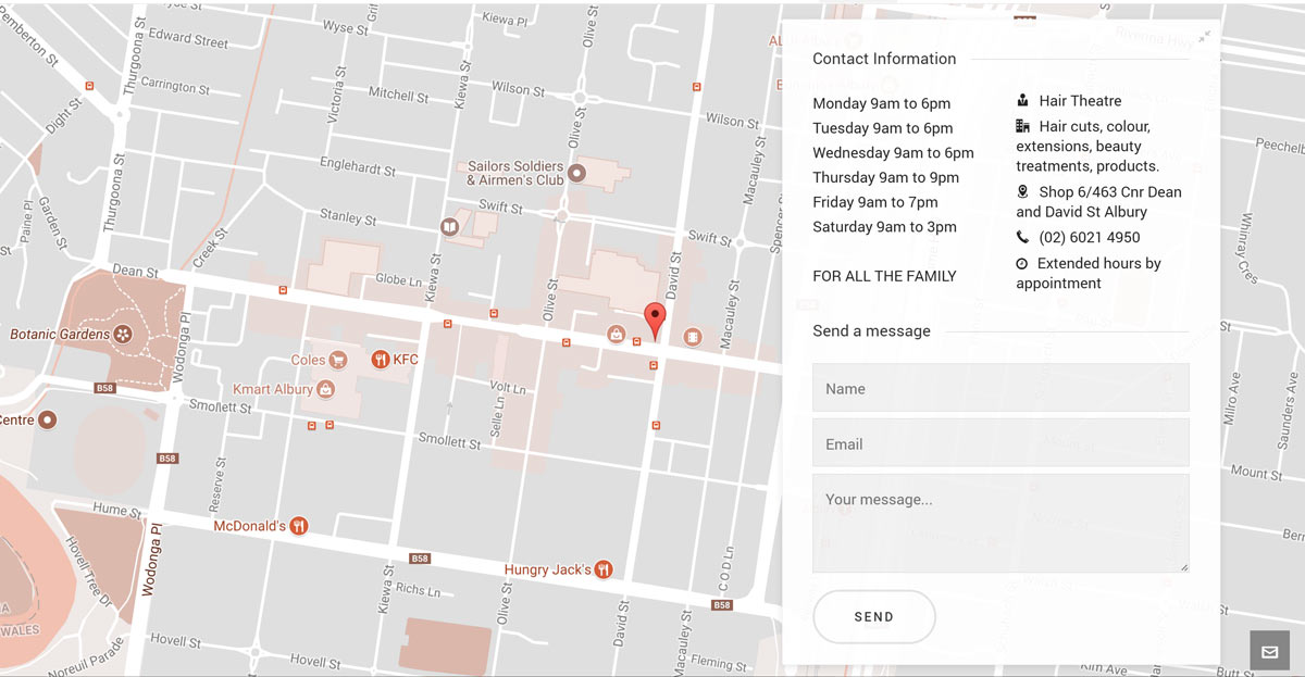 Contact Hair Theatre Albury